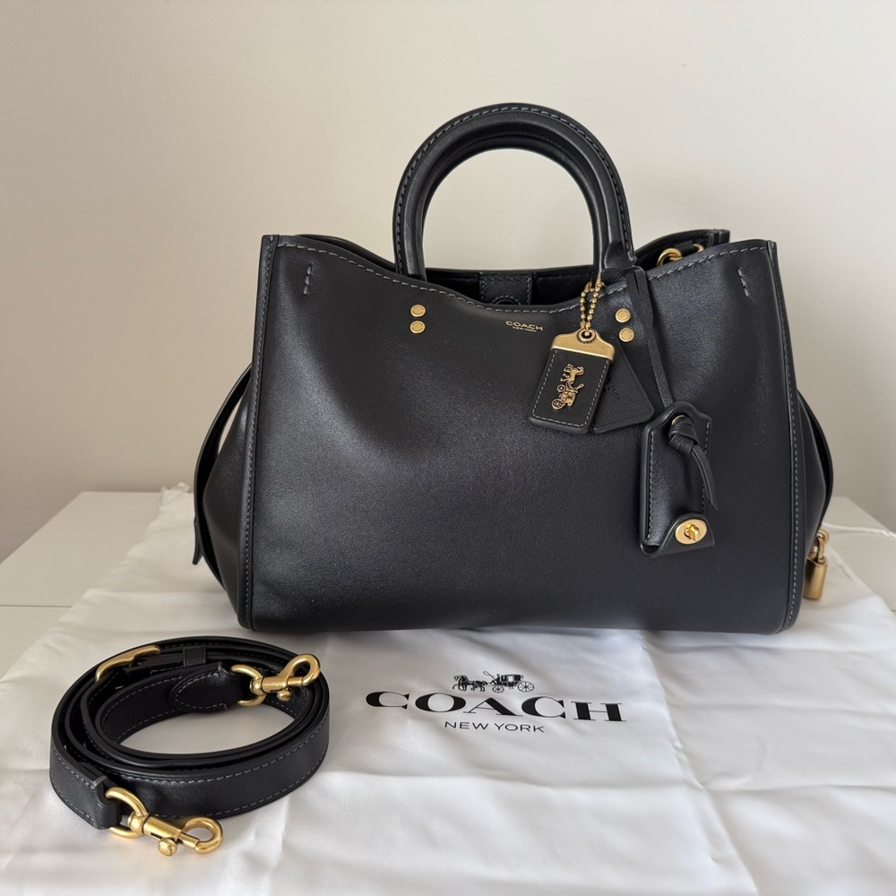 Coach Rogue 31 Black Leather